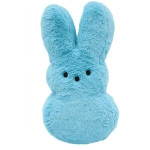 Peeps Brand Heatable Bunny Plush, Furry Blue Peeps Boxed- Microwave to Heat
